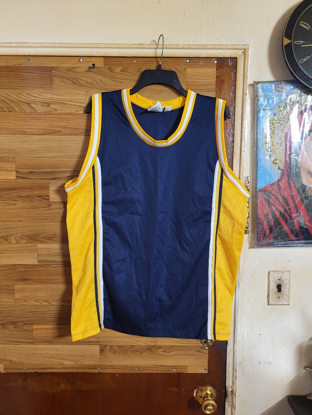 Blue & Gold Generation One Athletics BLANK Polyester Basketball Jersey Men Large